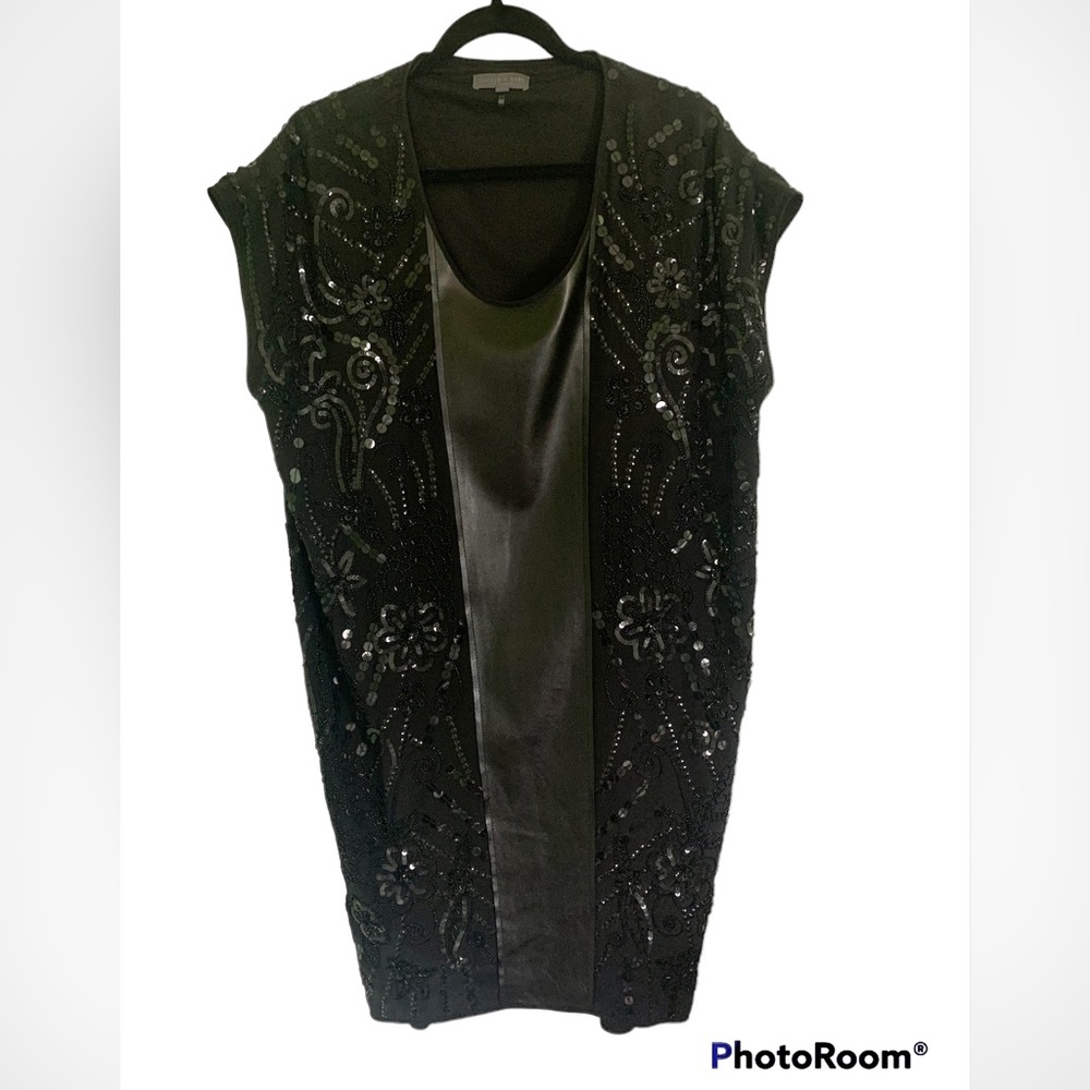 Sachin & Bibi black beadwork cocktail dress Damaged